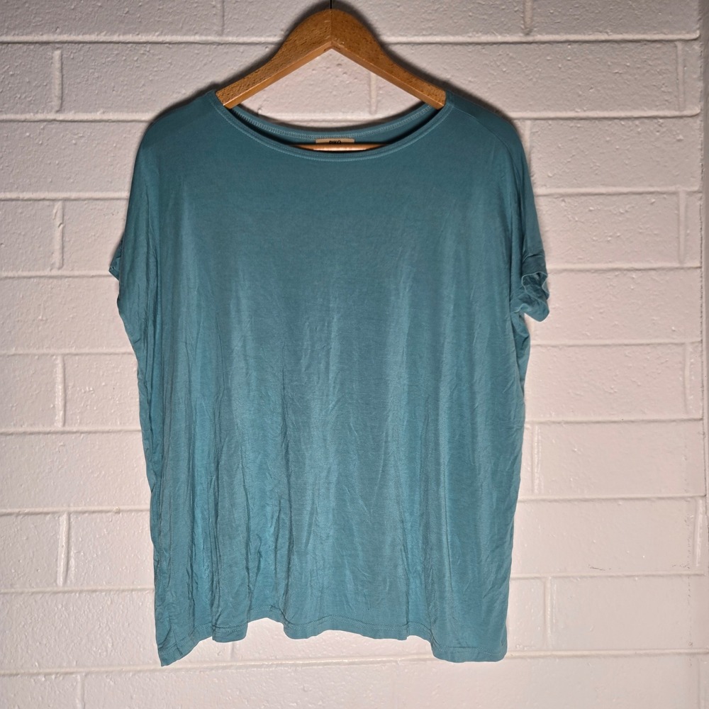 Piko Top Small Oversized‎ Teal Bamboo Dolman Sleeve Tee Hippie Sustainable
